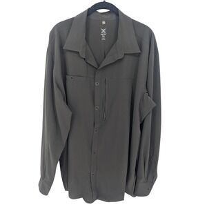 Vertx Shirt Mens XL Brown Ripstop Long Sleeve Button Up Tactical‎ Outdoor Work